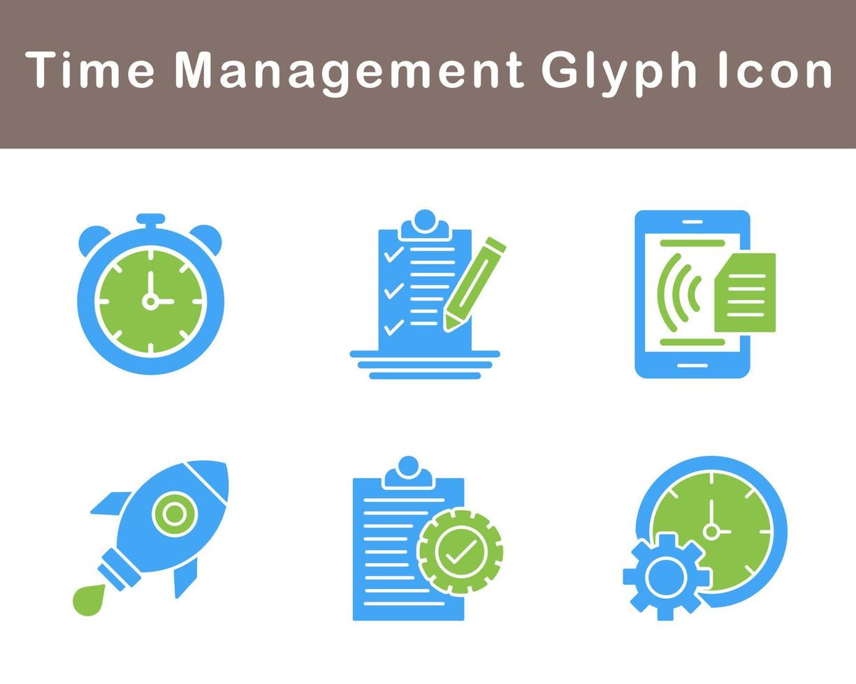 Time Management Vector Icon Set