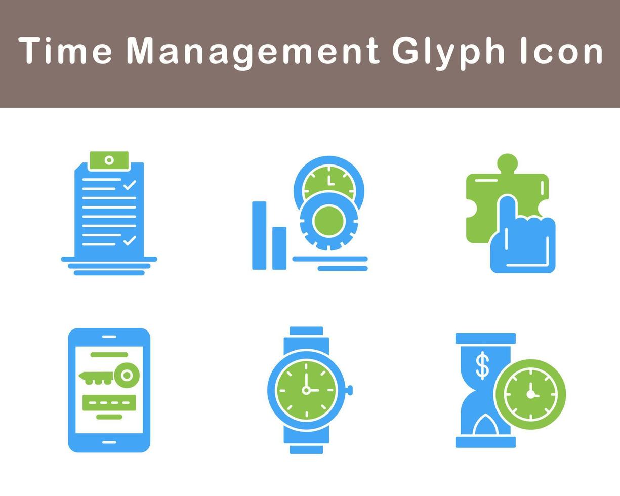 Time Management Vector Icon Set
