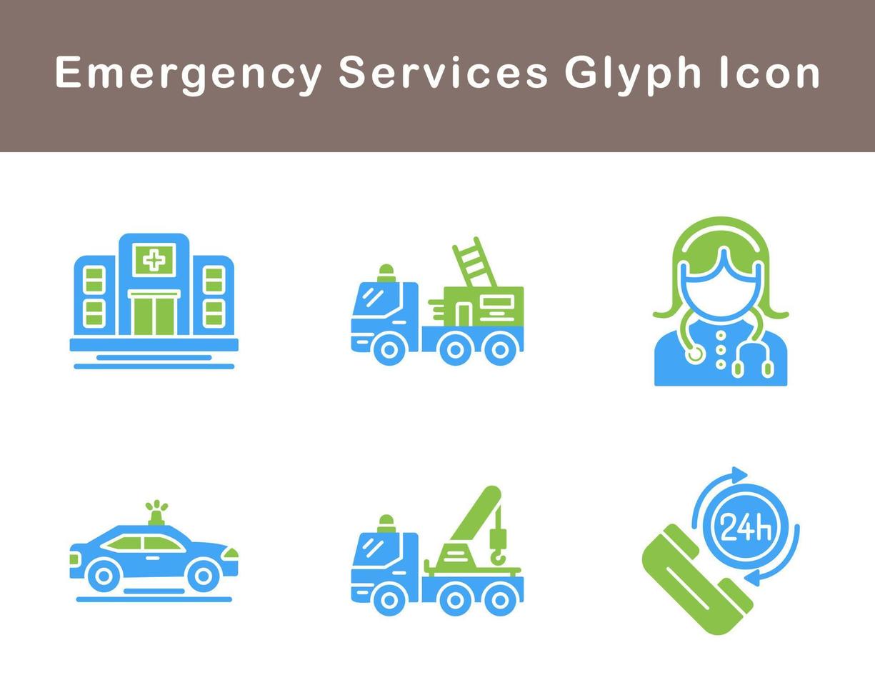 Emergency Services Vector Icon Set