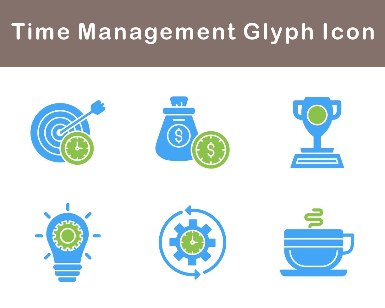 Time Management Vector Icon Set