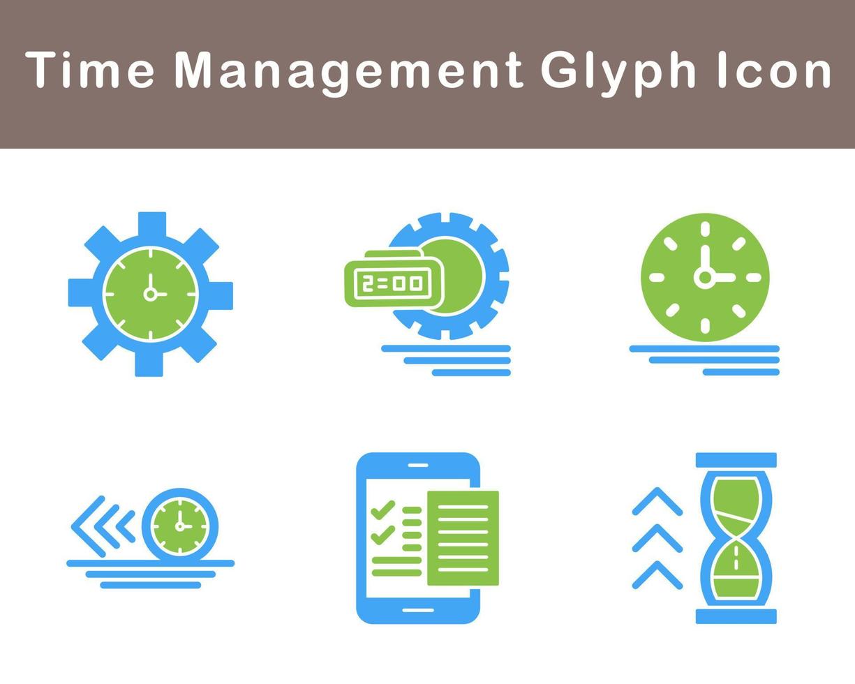 Time Management Vector Icon Set