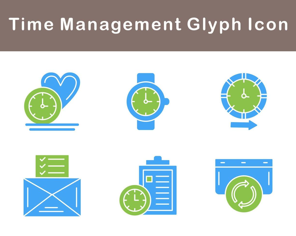 Time Management Vector Icon Set