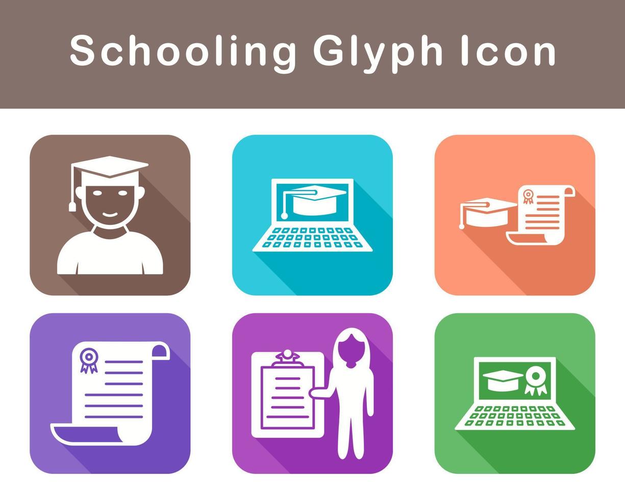 Schooling Vector Icon Set