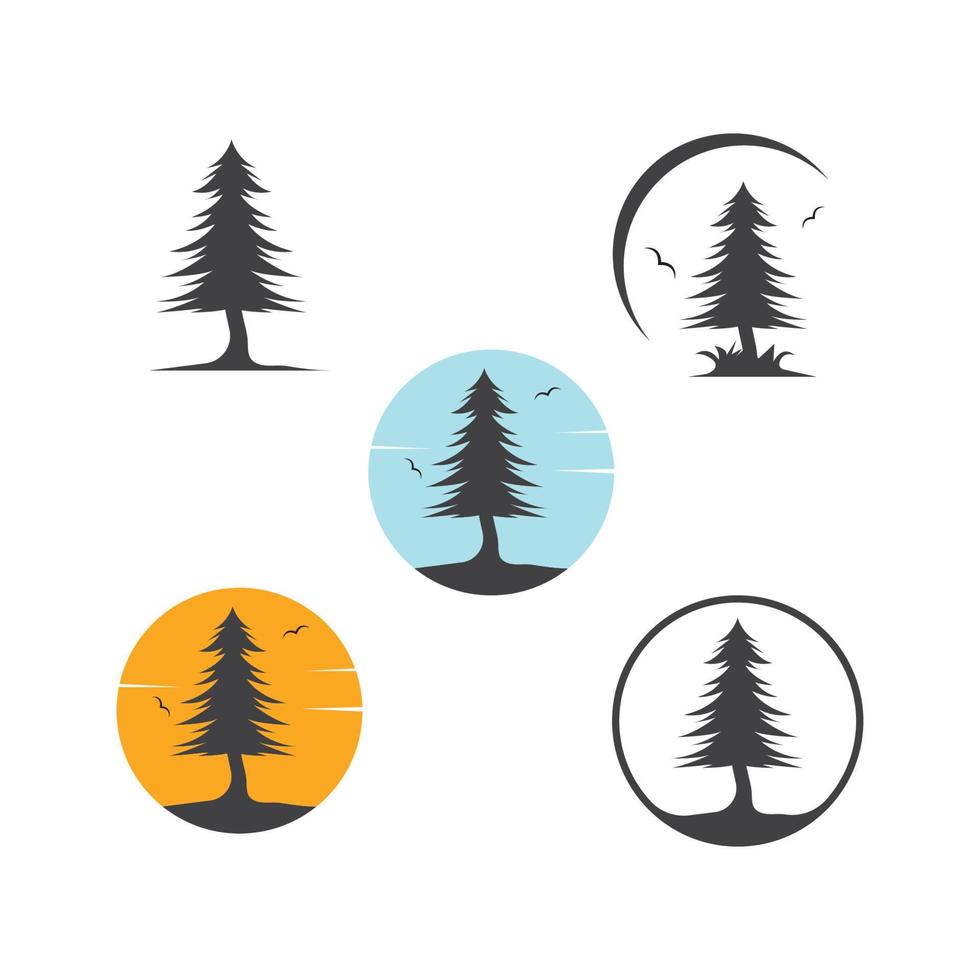 pines tree vector illustration design