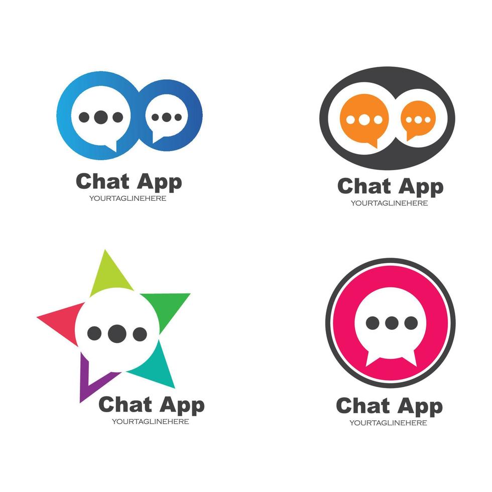speech bubble logo icon vector