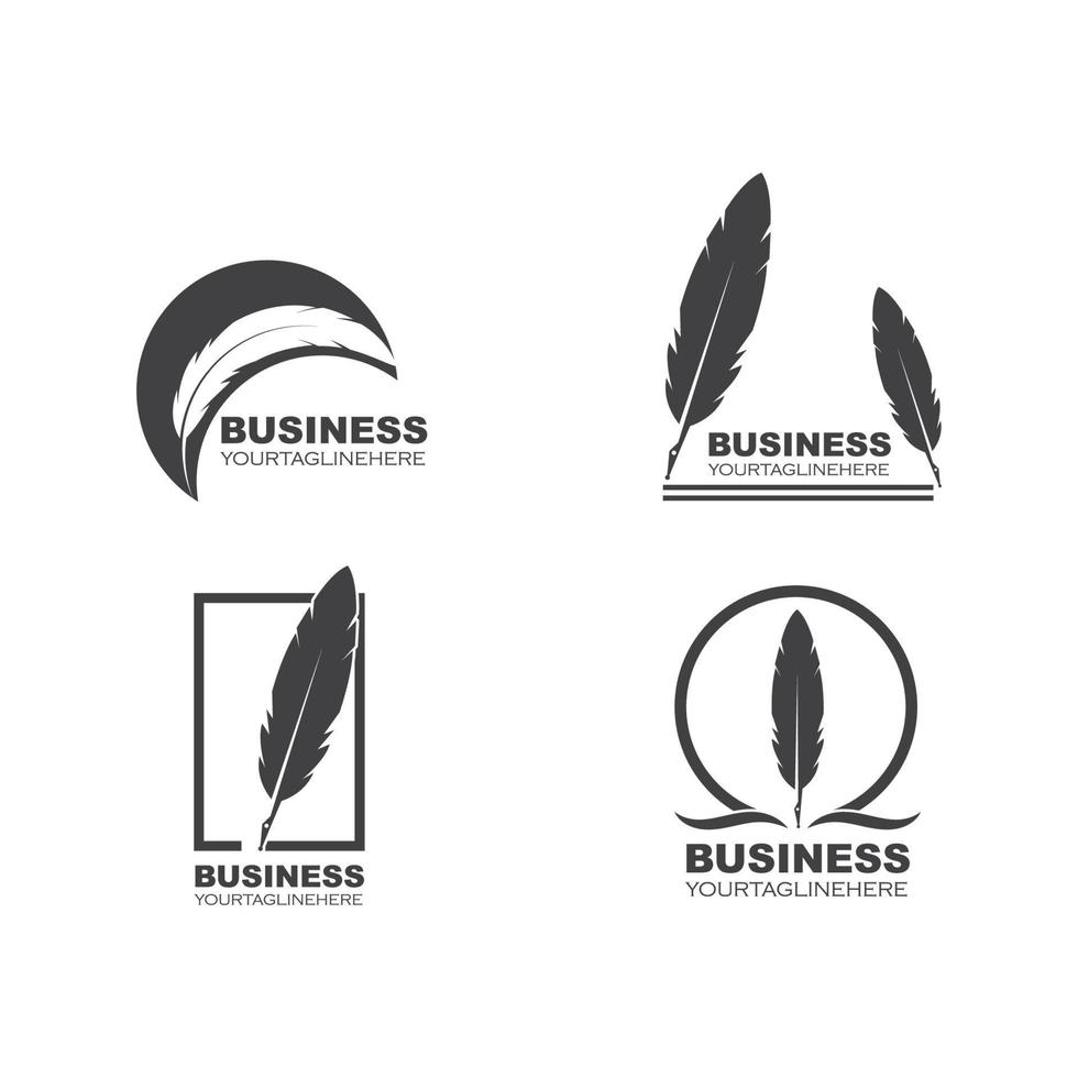 feather icon illustration vector template