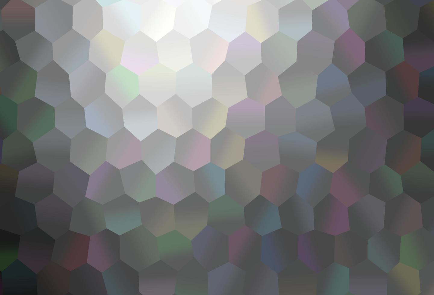 Dark Silver, Gray vector background with hexagons.