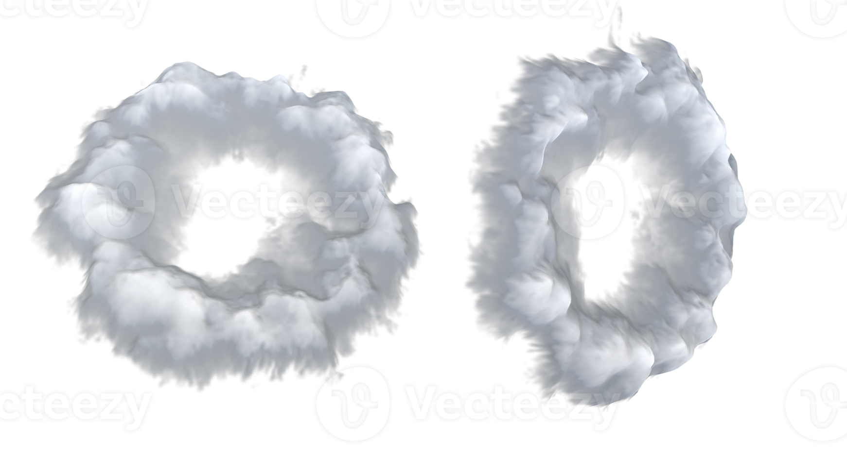 Wolke Portal Luft Kreis. 3d machen isoliert png