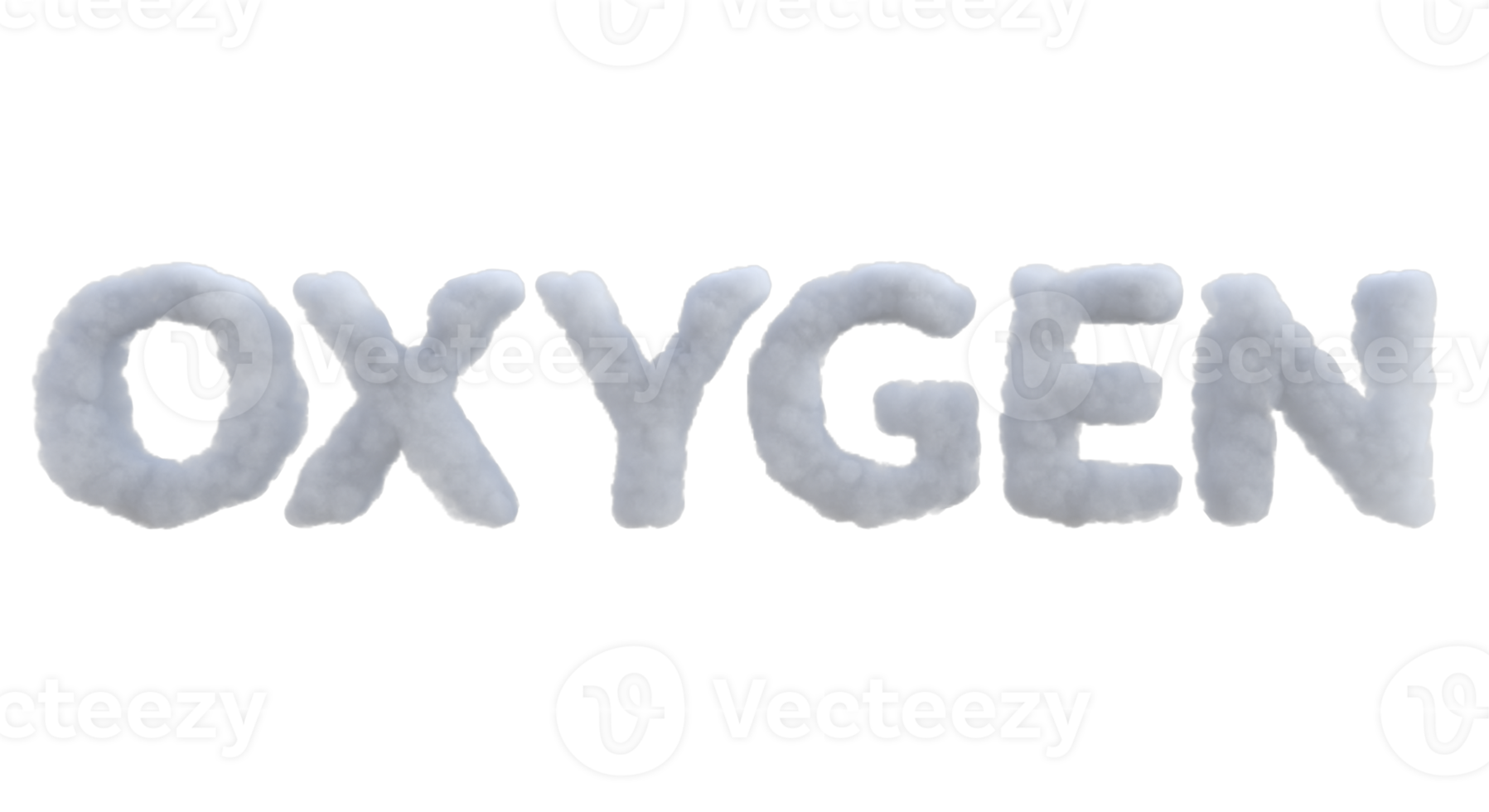Environment related word cloud alphabet. 3d render isolated png