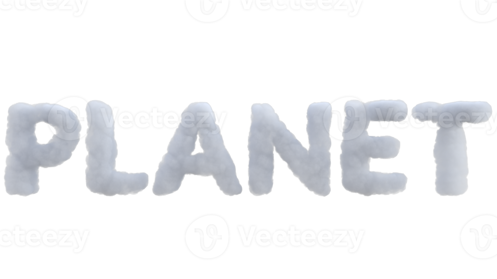 Environment related word cloud alphabet. 3d render isolated png