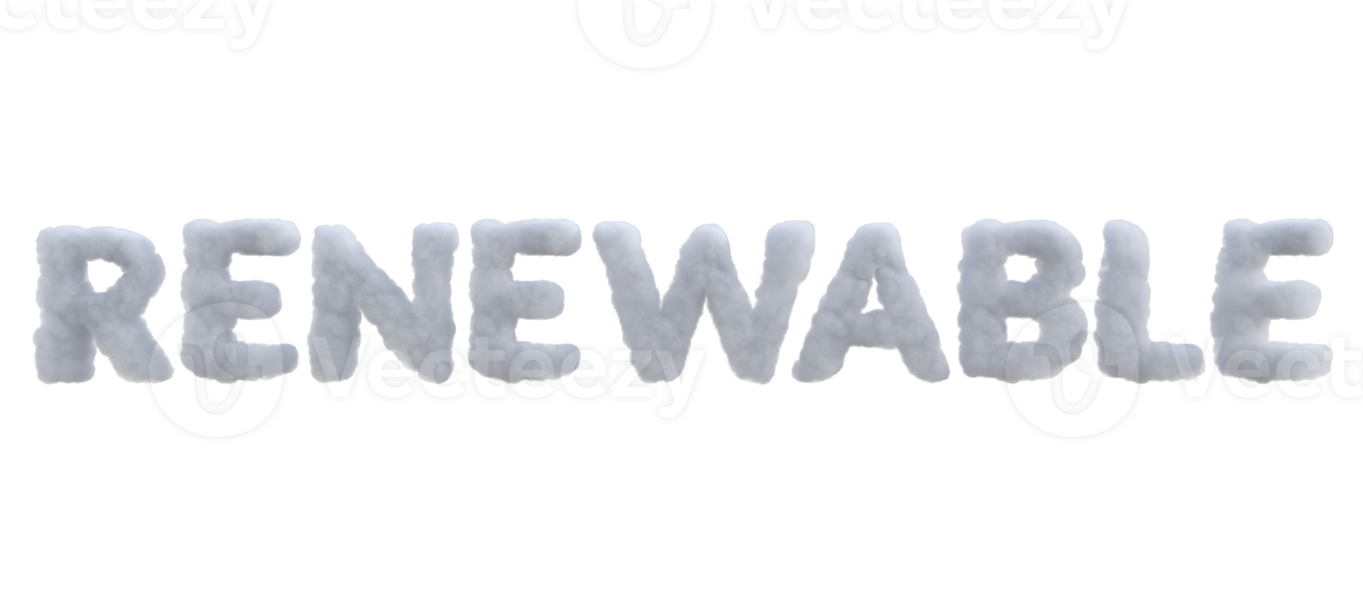 Environment related word cloud alphabet. 3d render isolated png
