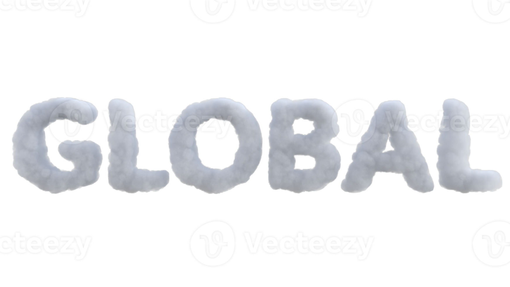 Environment related word cloud alphabet. 3d render isolated png