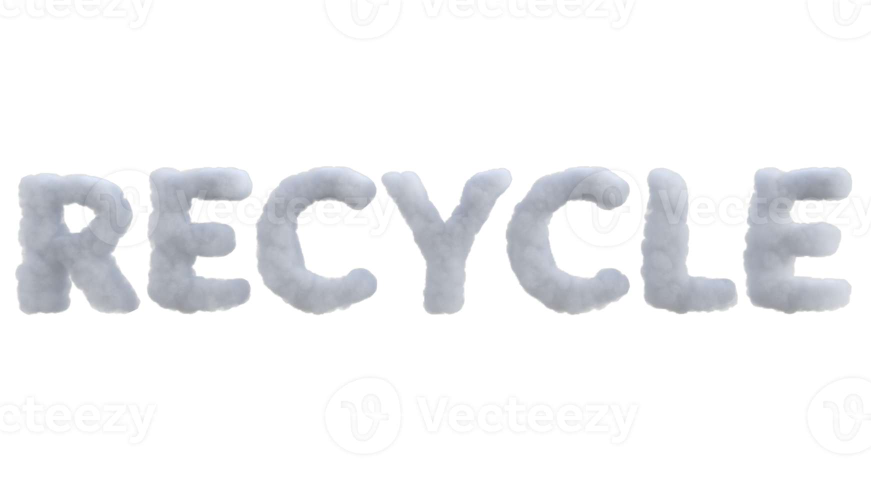 Environment related word cloud alphabet. 3d render isolated png