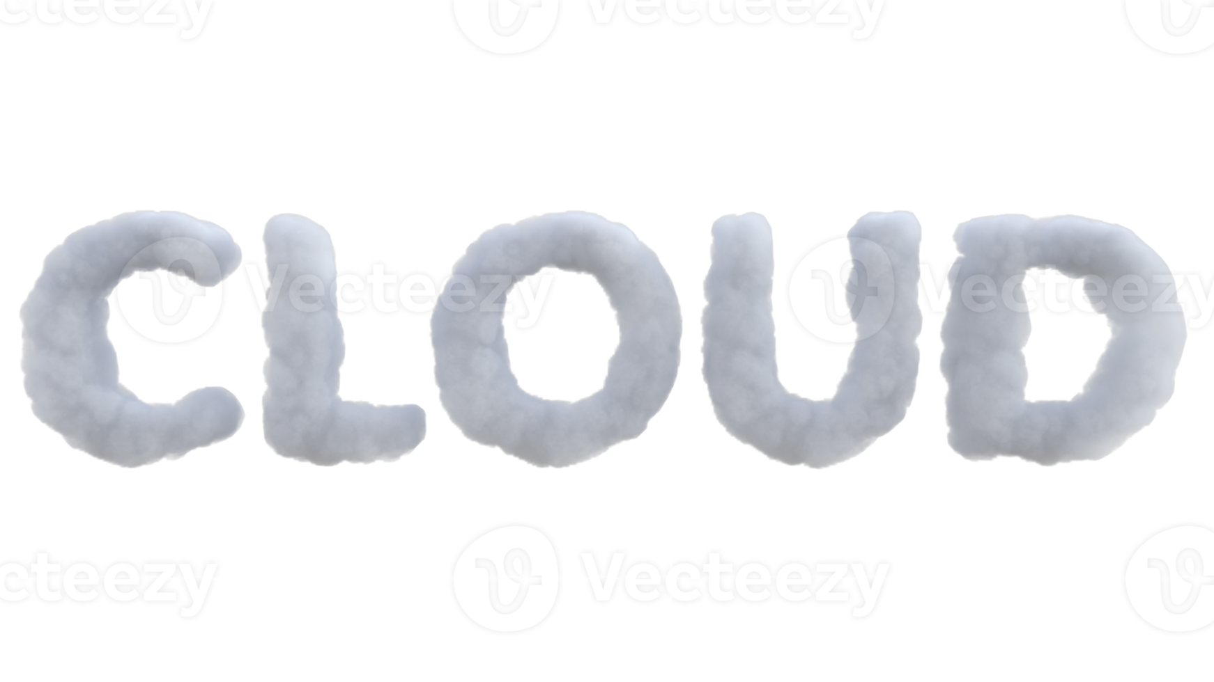 Environment related word cloud alphabet. 3d render isolated png