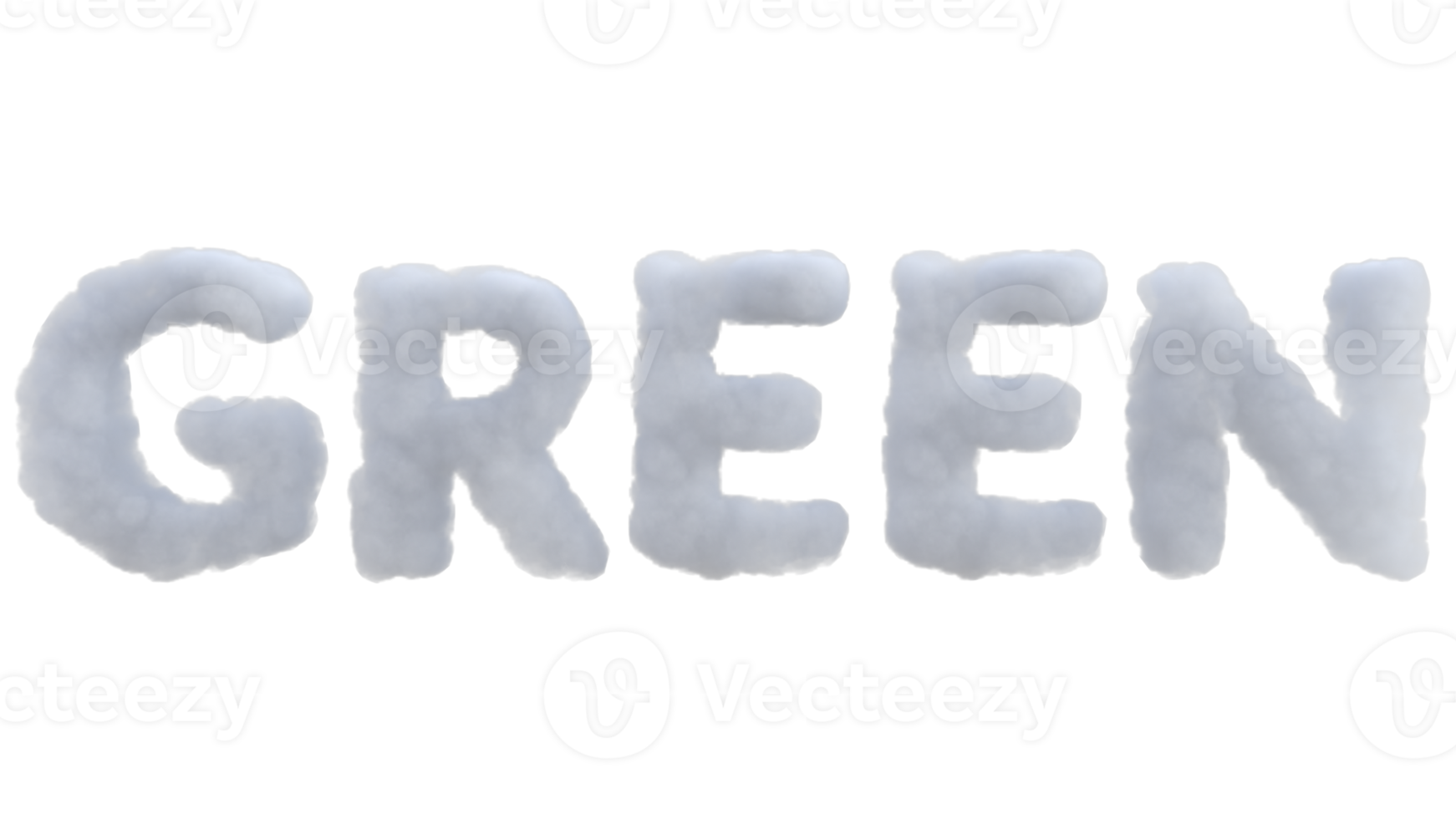 Environment related word cloud alphabet. 3d render isolated png