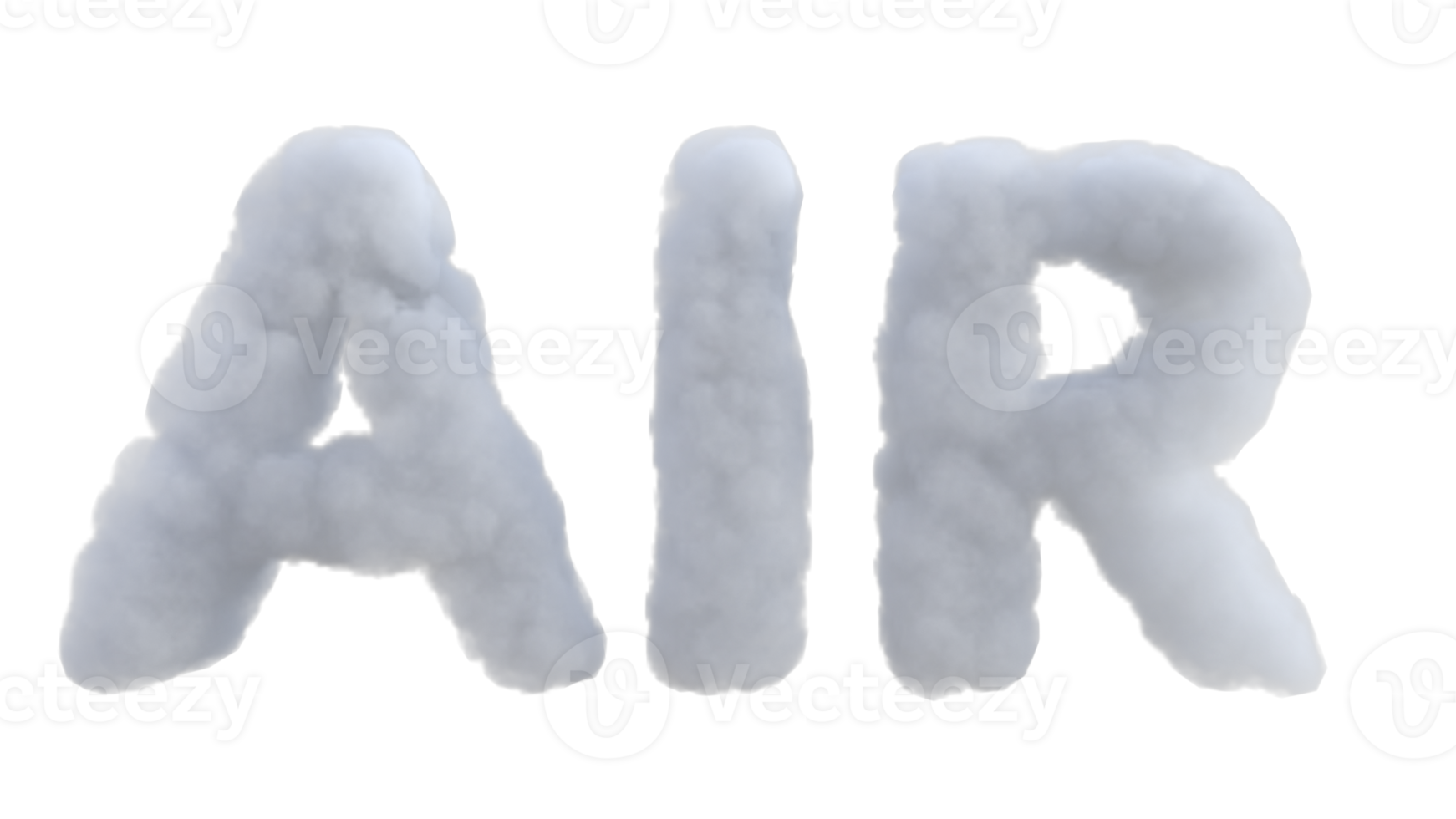 Umgebung verbunden Wort Wolke Alphabet. 3d machen isoliert png