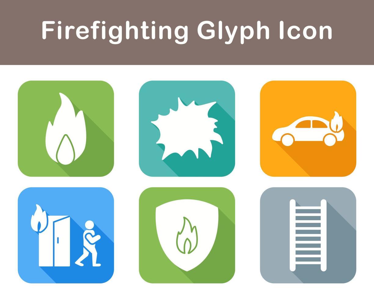 Firefighting Vector Icon Set