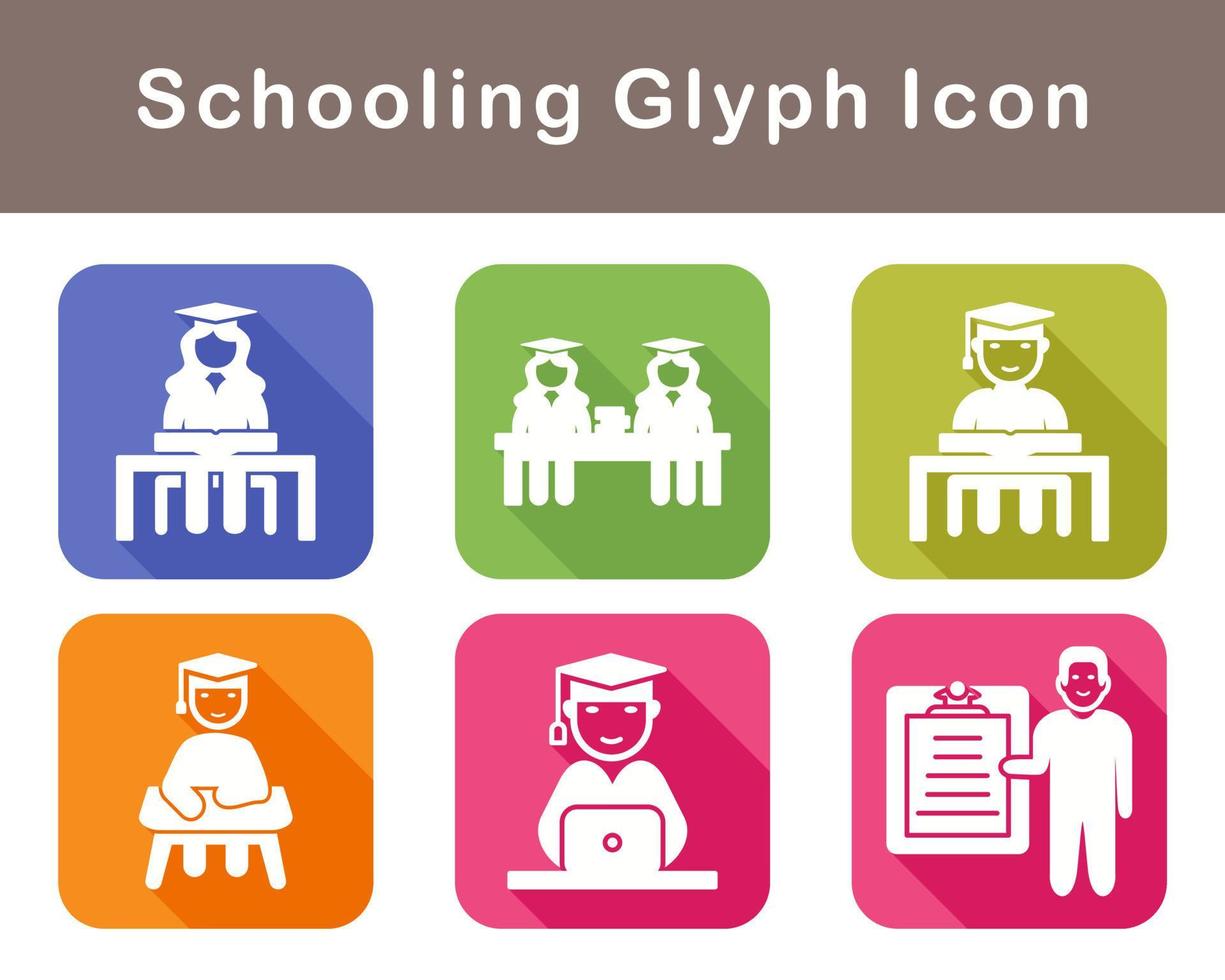 Schooling Vector Icon Set