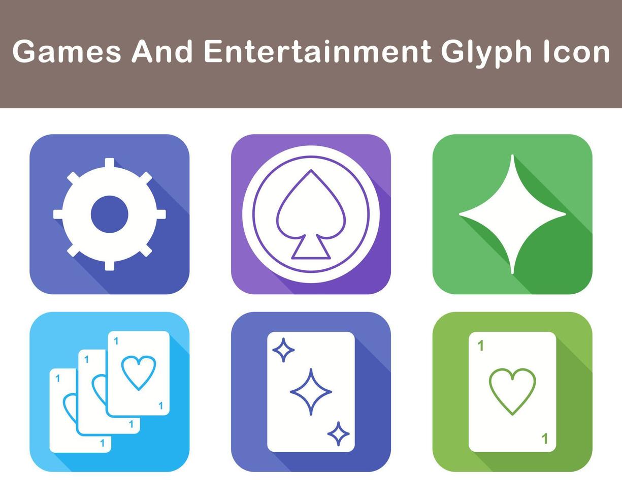 Games And Entertainment Vector Icon Set