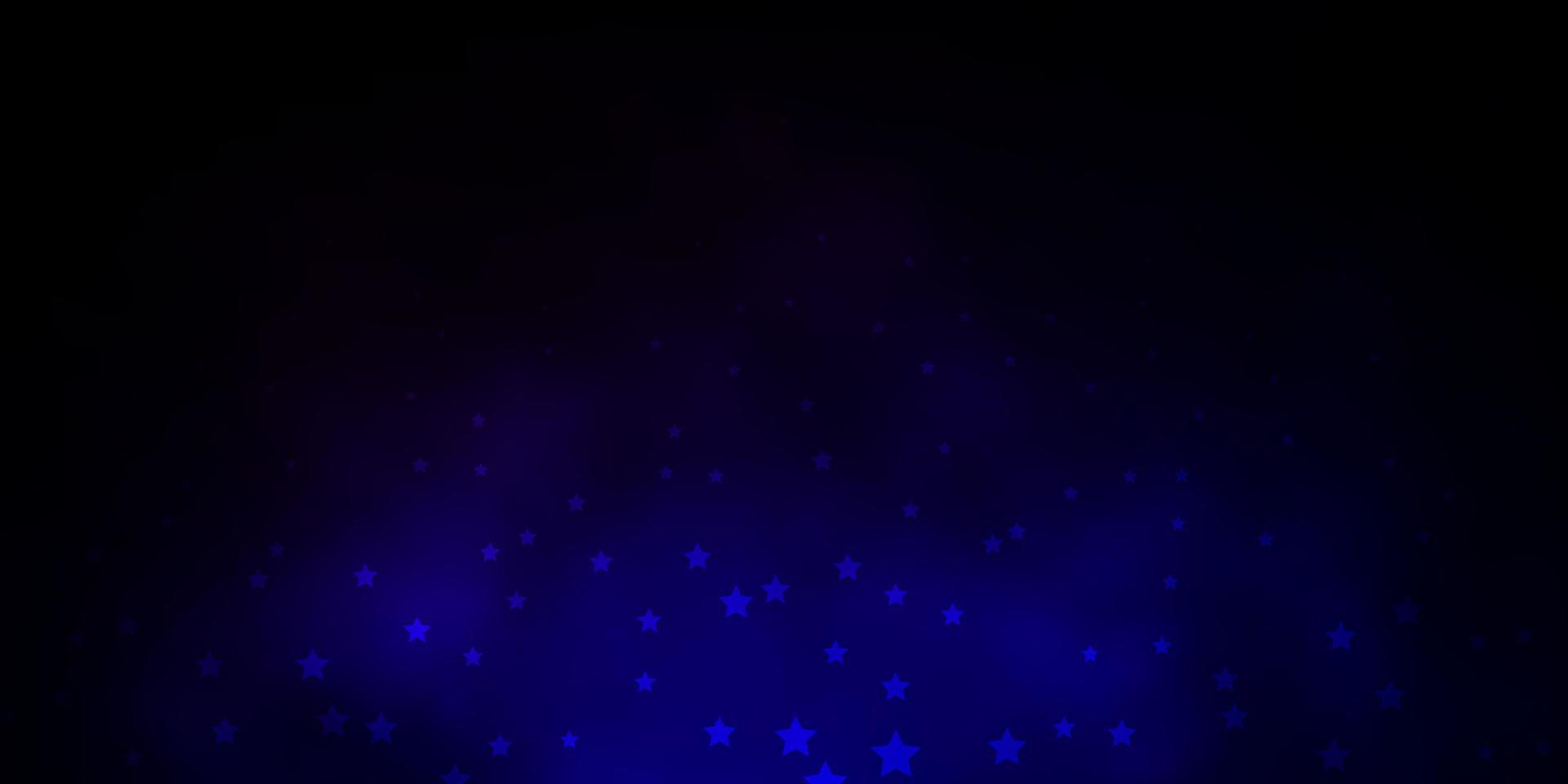 textura de vector azul oscuro, rojo con hermosas estrellas.