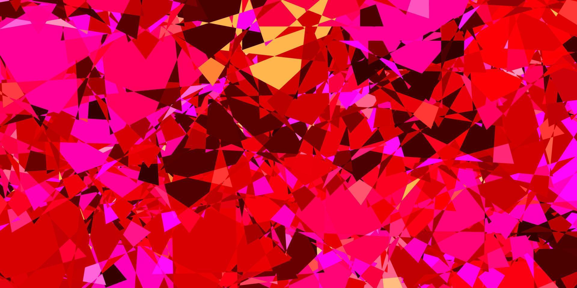 diseño vectorial de color rosa oscuro, amarillo con formas triangulares. vector