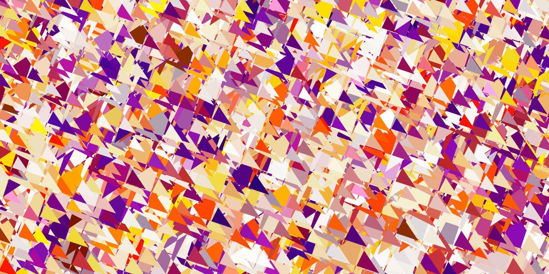 Light pink, yellow vector texture with random triangles.