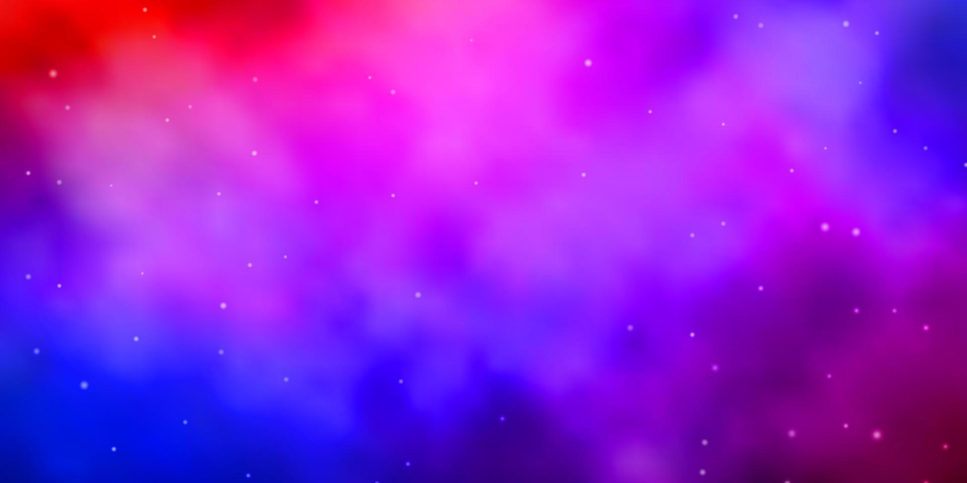 Light Blue, Red vector pattern with abstract stars.