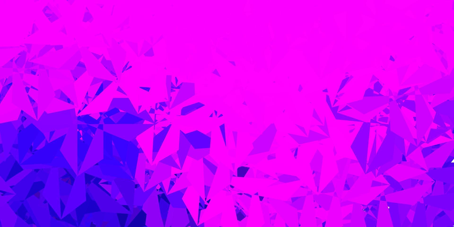 Dark purple, pink vector poly triangle layout.