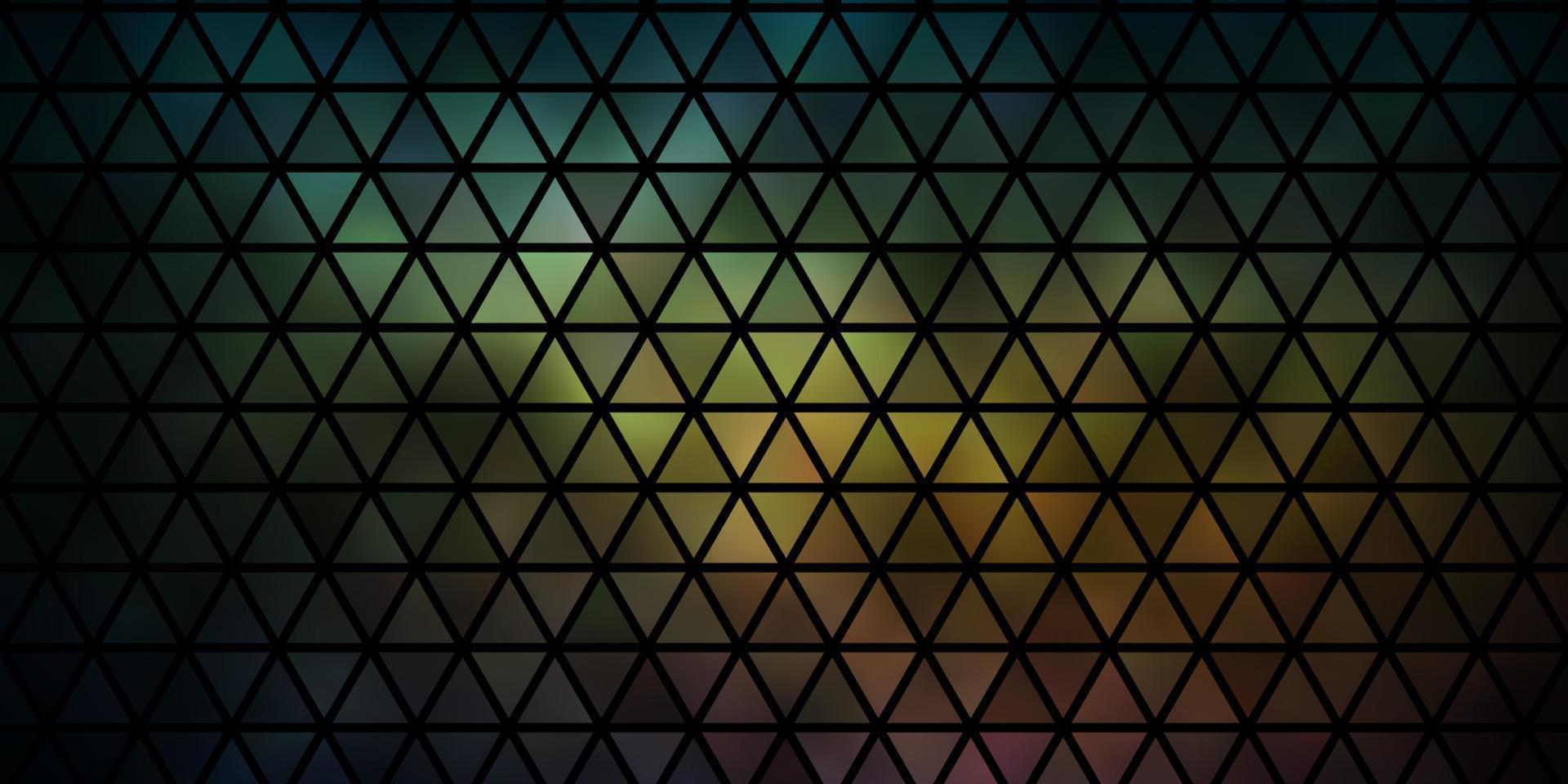 Dark Blue, Yellow vector template with crystals, triangles.