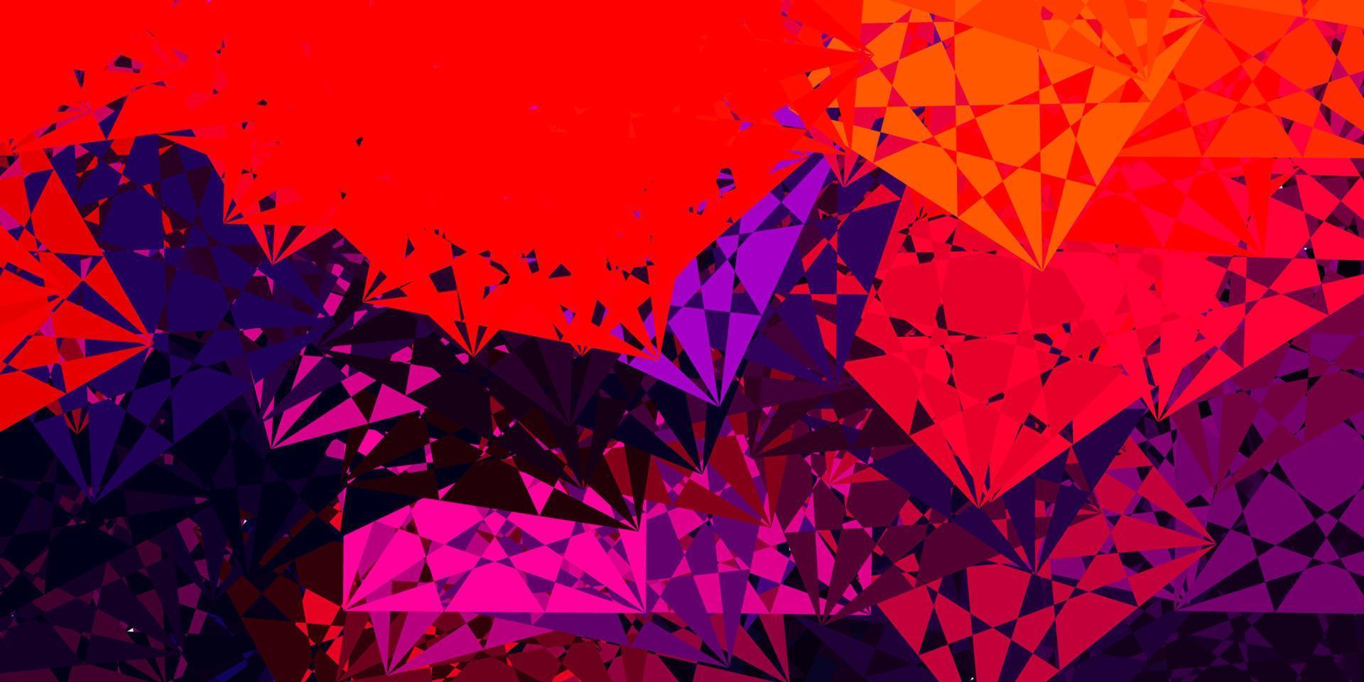 Telón de fondo de vector de color rosa oscuro, rojo con formas caóticas.