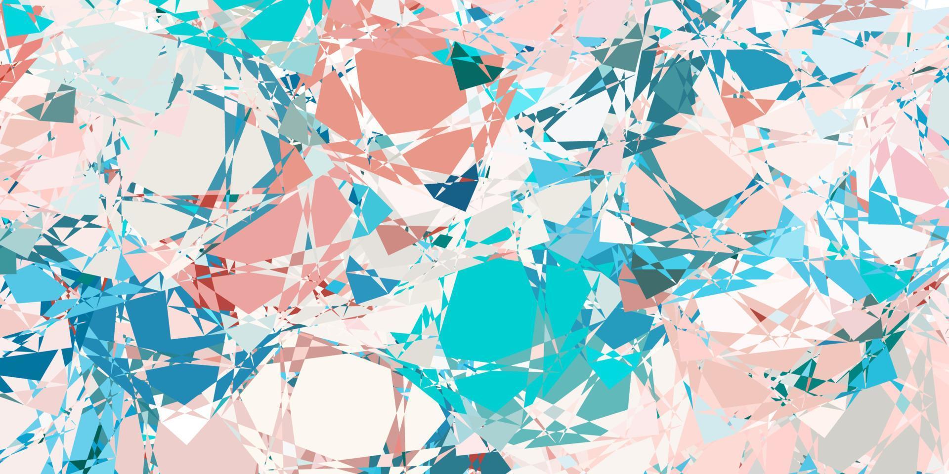 Light Pink, Green vector texture with random triangles.