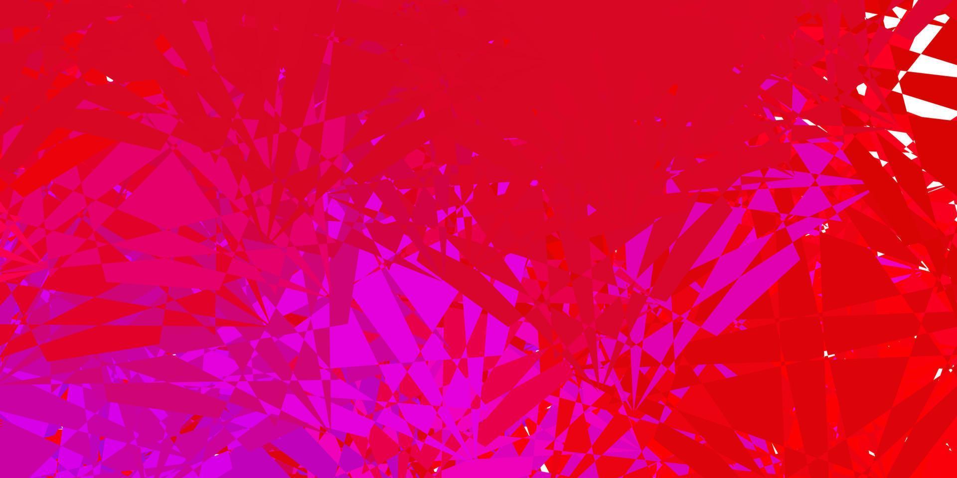 Light Pink, Red vector texture with random triangles.