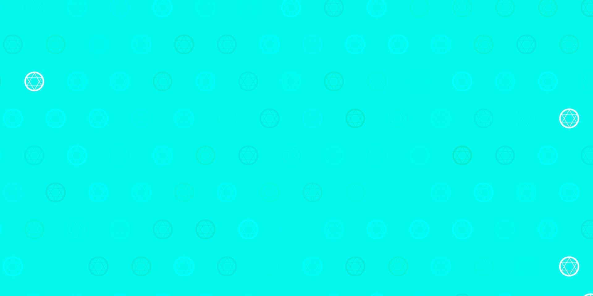 Light Blue, Green vector texture with religion symbols.