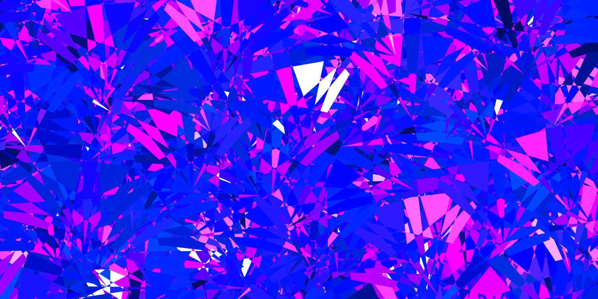 Light Pink, Blue vector texture with random triangles.