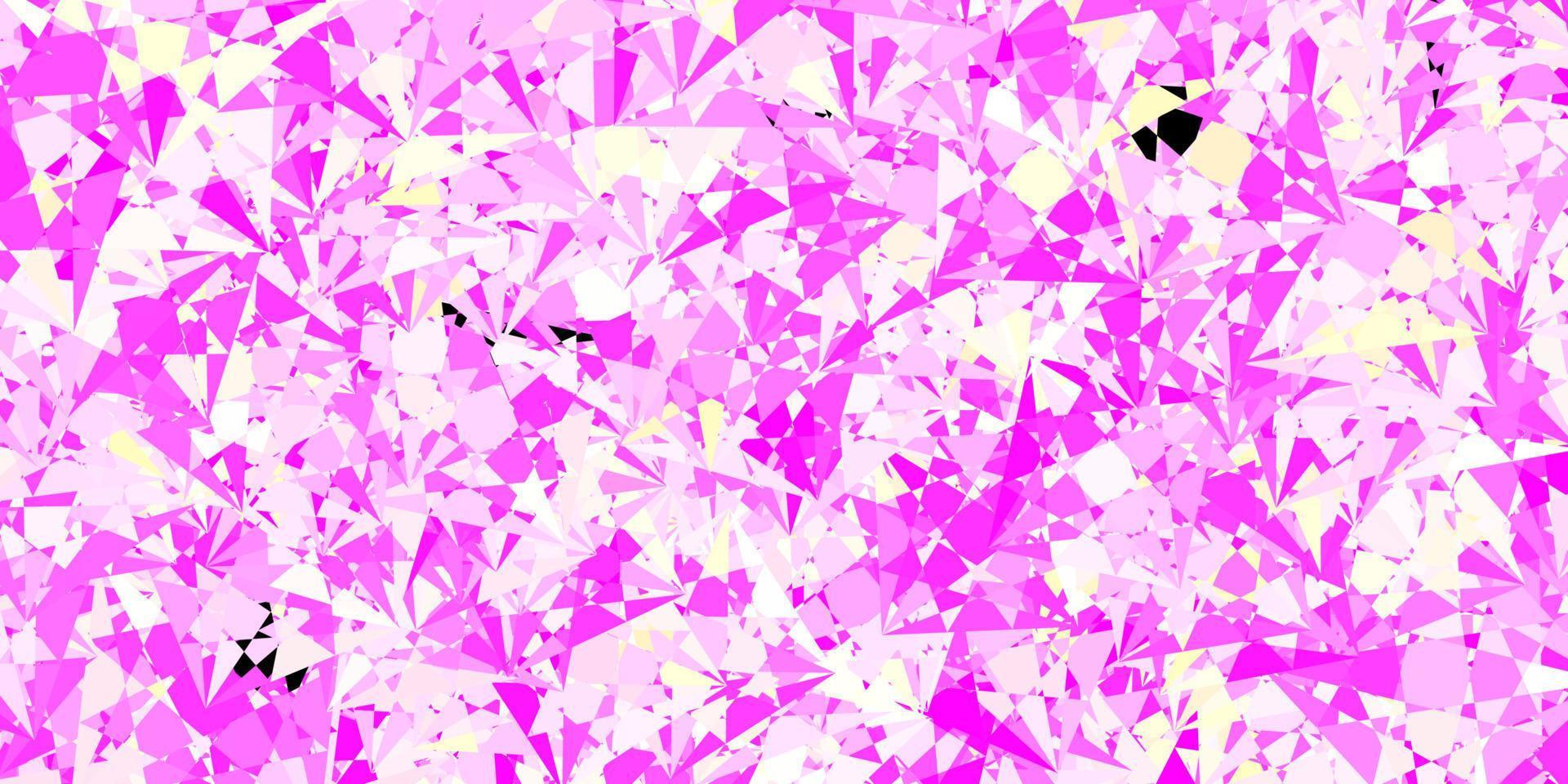Fondo de vector de color rosa oscuro, amarillo con triángulos.