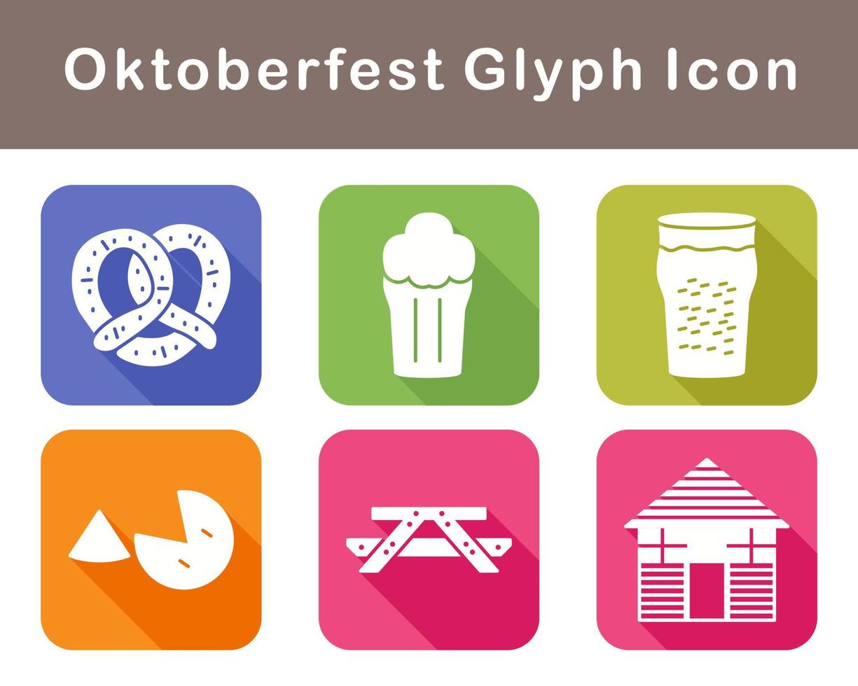 Oktoberfest vector icono conjunto