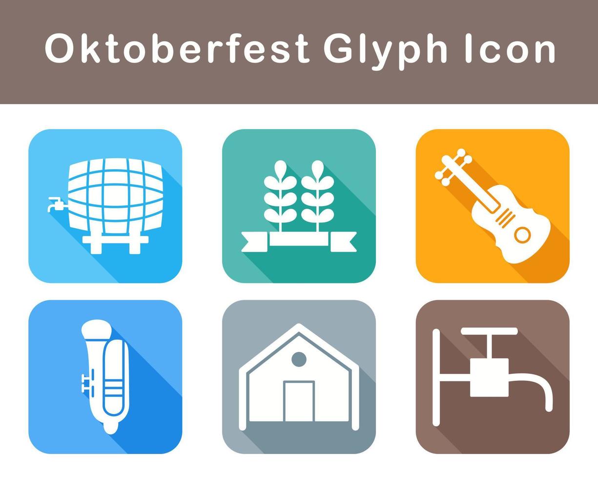 Oktoberfest vector icono conjunto