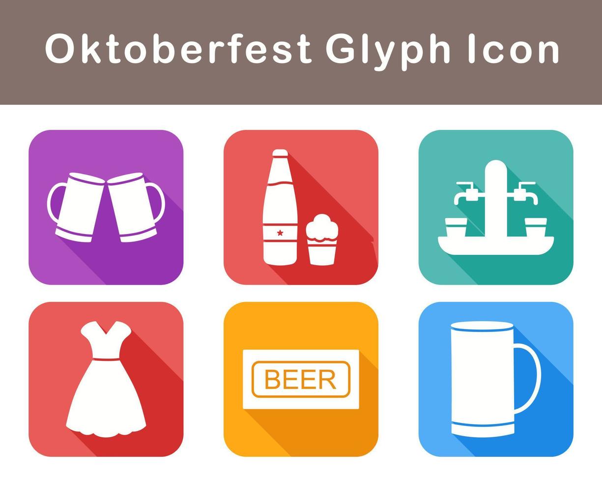 Oktoberfest vector icono conjunto