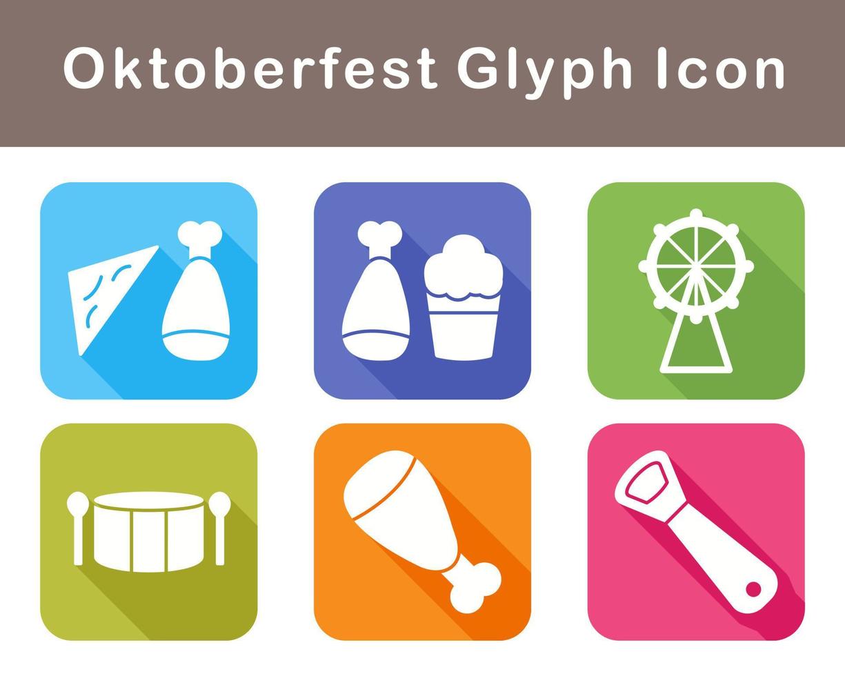 Oktoberfest vector icono conjunto