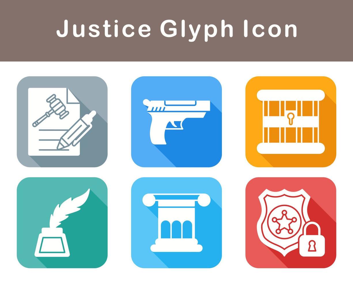 Justice Vector Icon Set