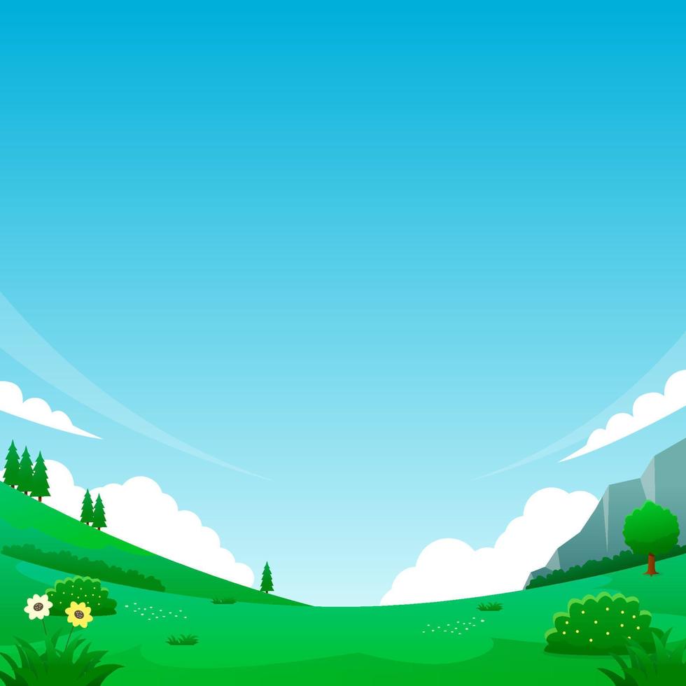 Beautiful landscape cartoon suitable for background or illustration vector
