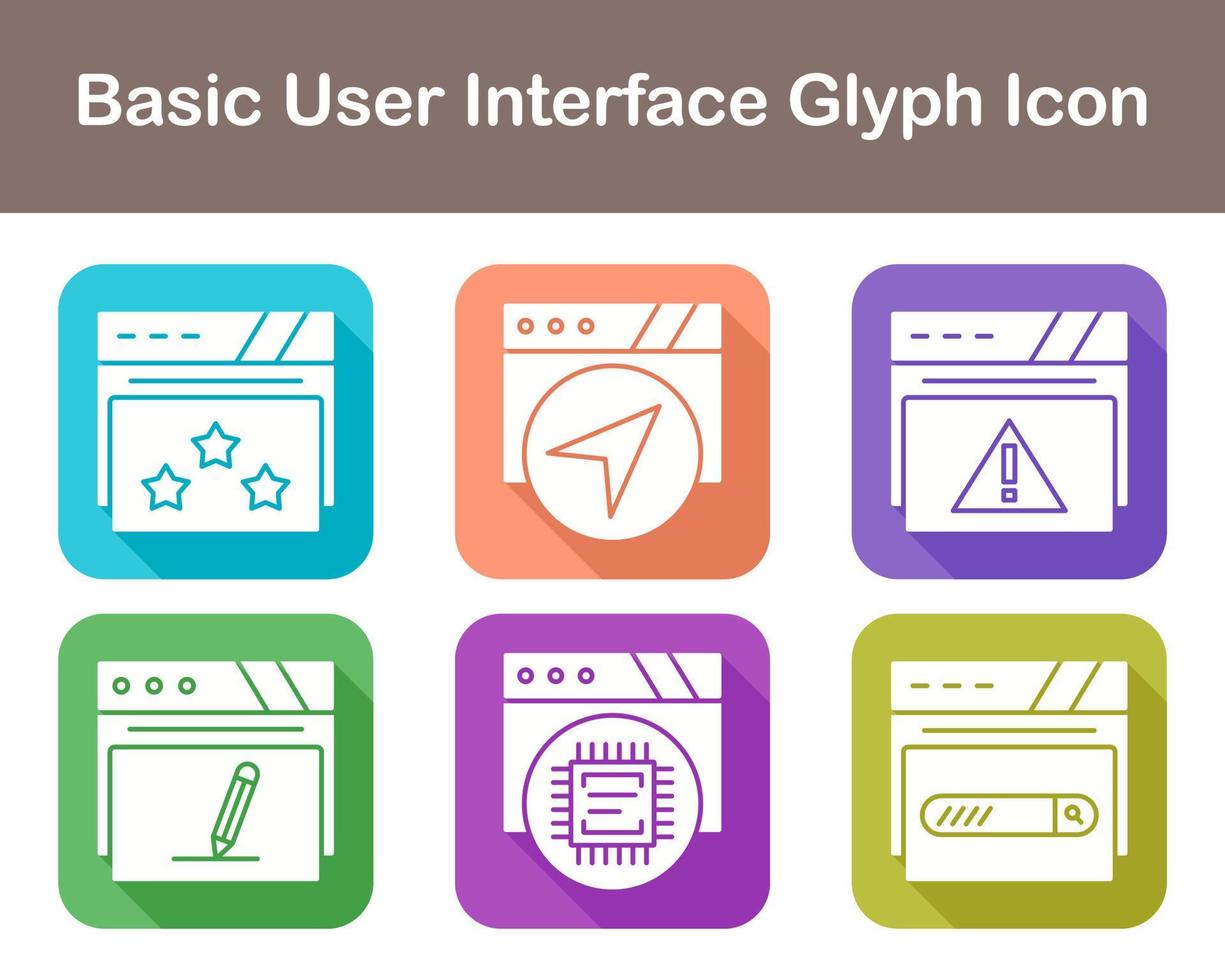 básico usuario interfaz vector icono conjunto