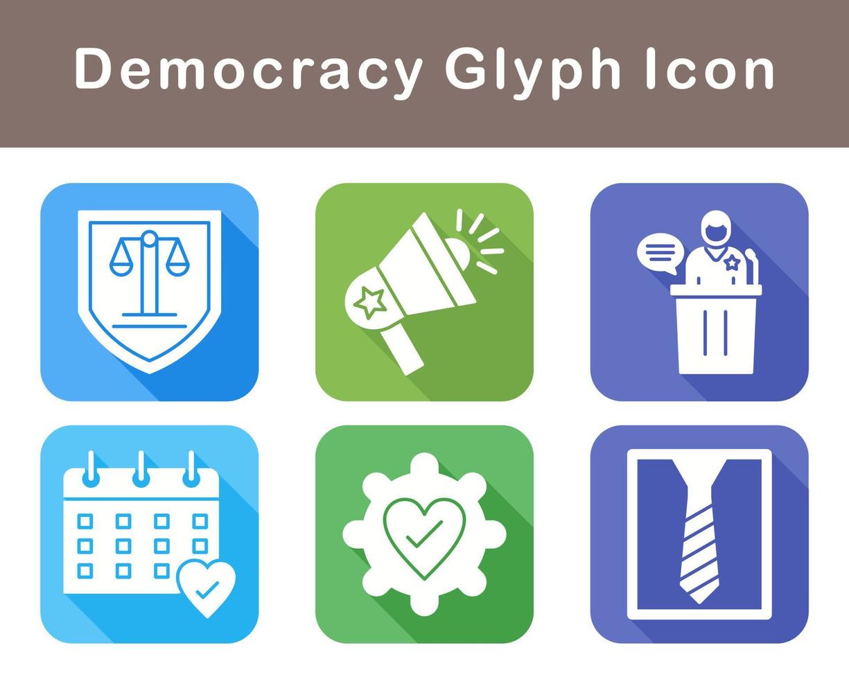 Democracy Vector Icon Set