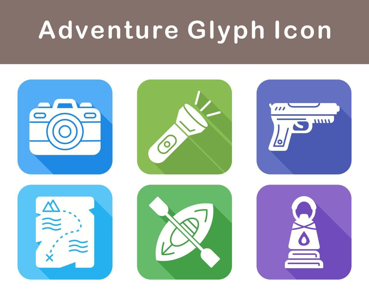 conjunto de iconos de vector de aventura