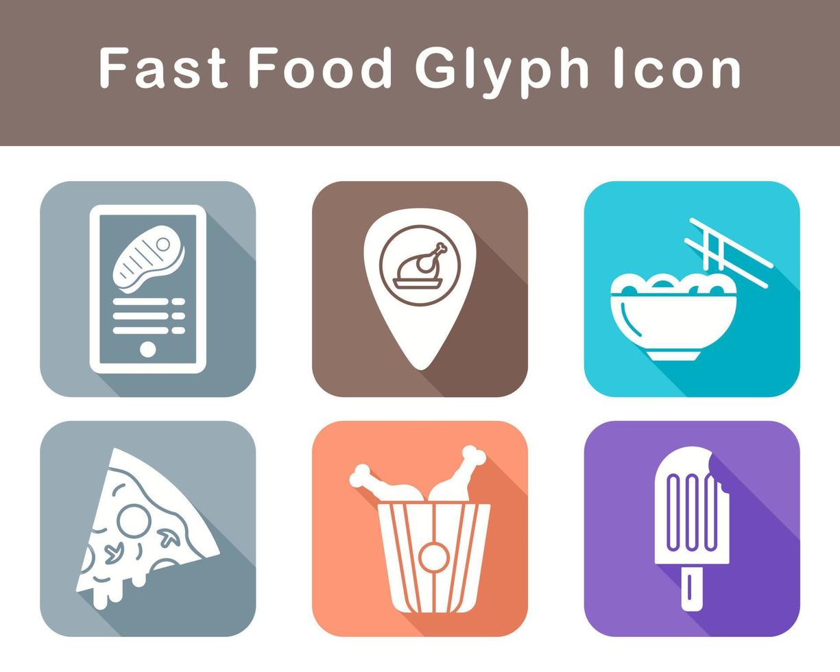 Fast Food Vector Icon Set