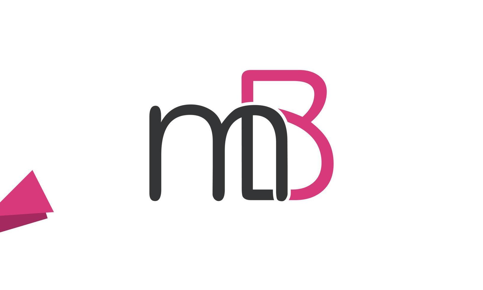 Alphabet letters Initials Monogram logo MB, BM, M and B vector