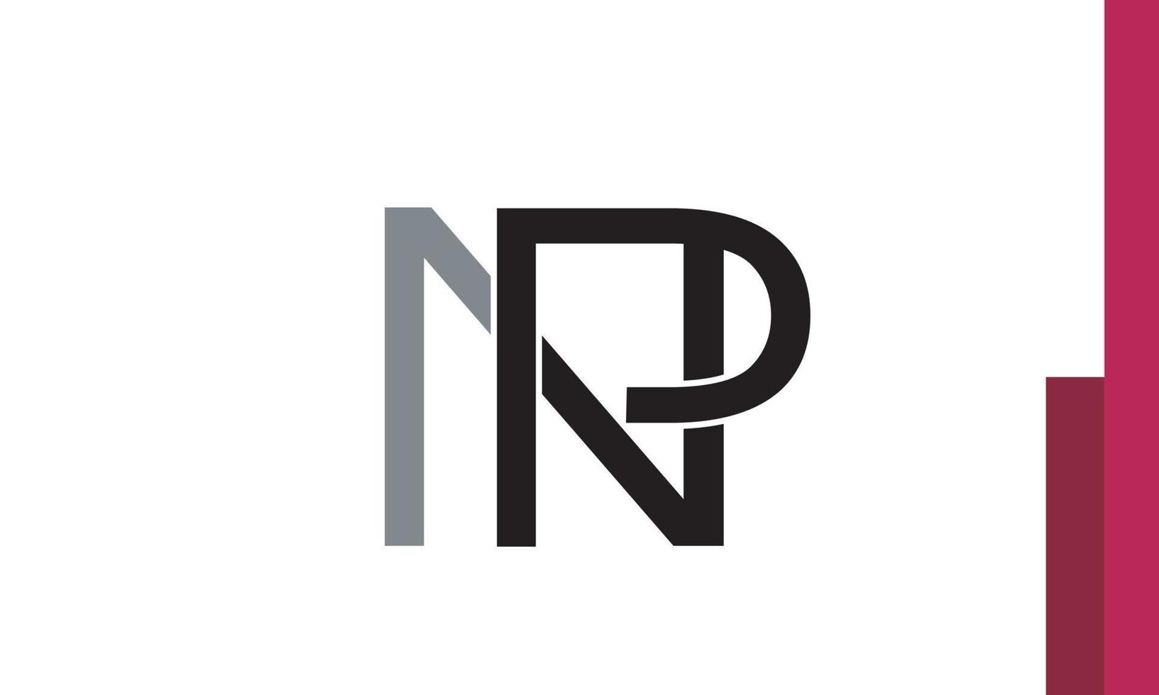 Alphabet letters Initials Monogram logo NP, PN, N and P vector