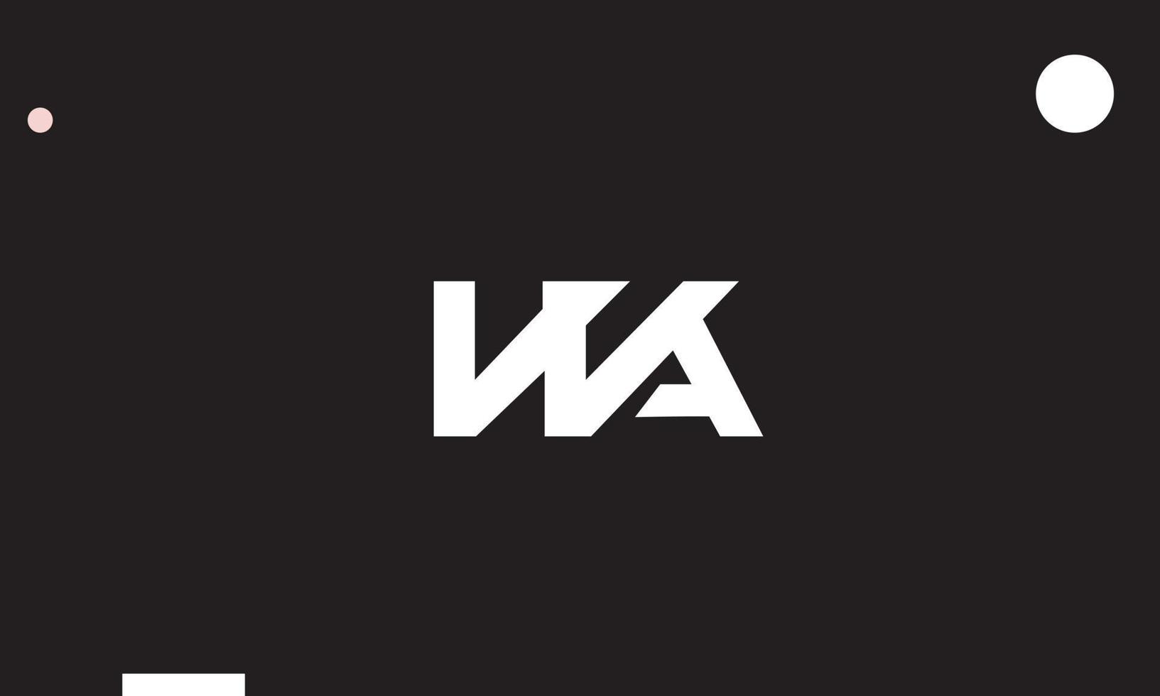 Alphabet letters Initials Monogram logo WA, AW, W and A vector