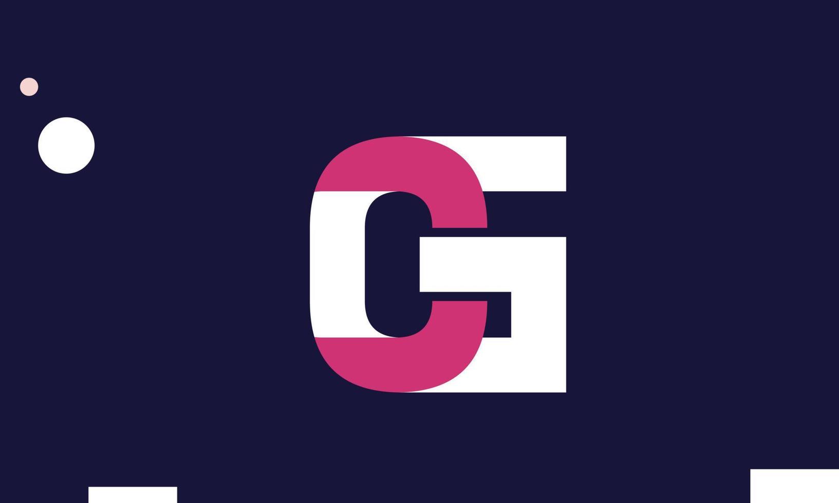 Alphabet letters Initials Monogram logo CG, GC, C and G vector