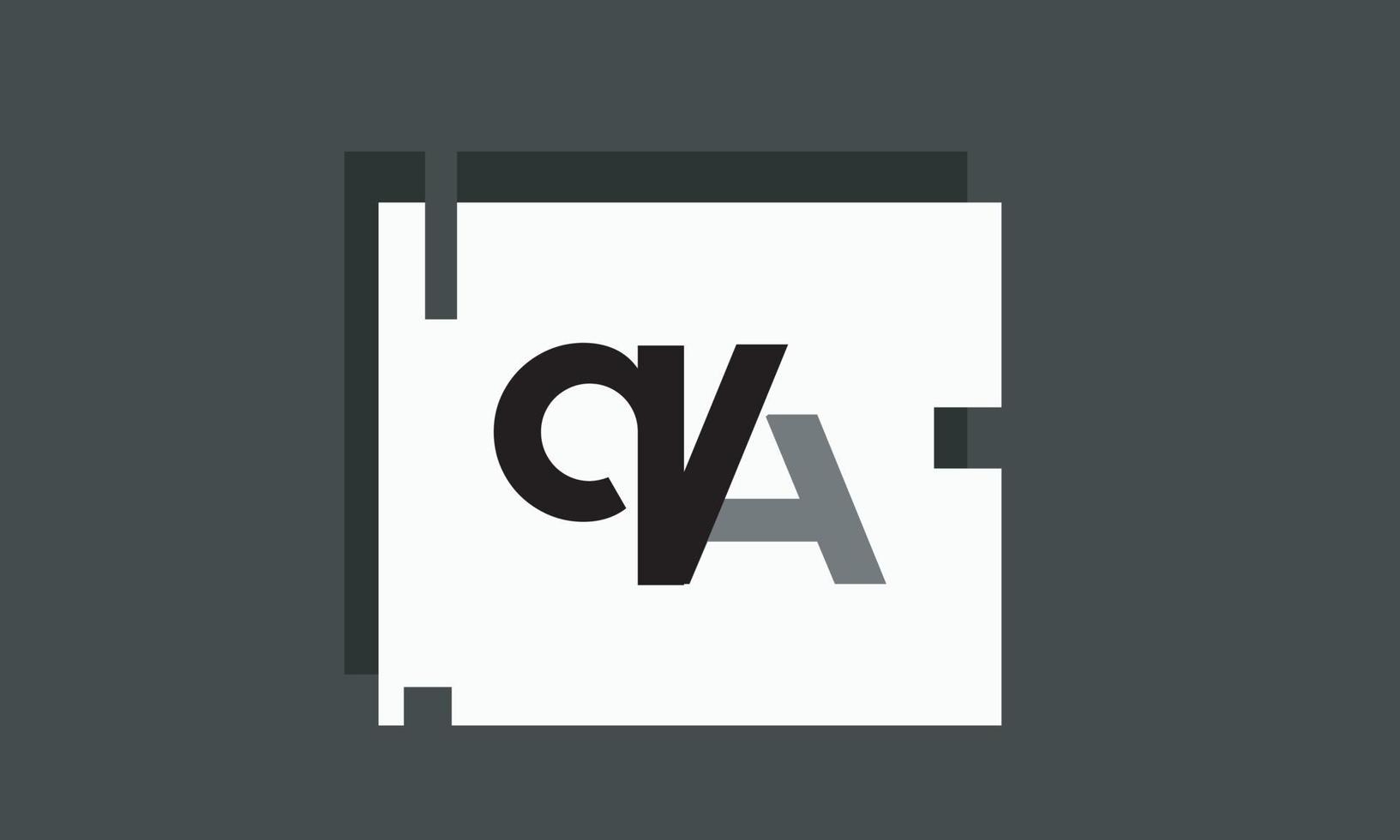 Alphabet letters Initials Monogram logo CVA vector